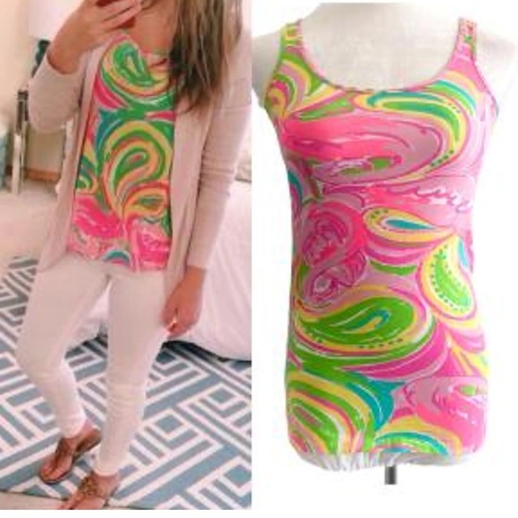 Lilly Pulitzer tabbie flamingo tank - Picture 2 of 7